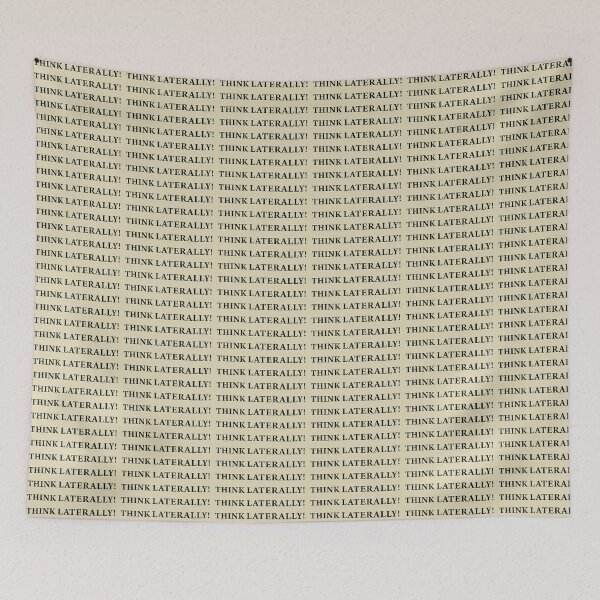 Item preview, Think laterally, letters, sentences, philosophy, abcde, subtitles, inscription,  designed and sold by NessArtByEwa.