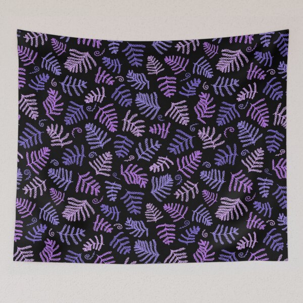 Item preview, Wild Ferns in Purple designed and sold by The Wellington Boot.