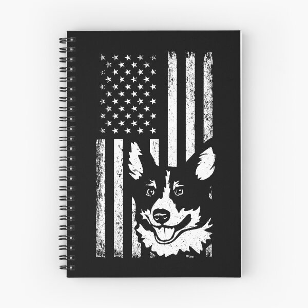 Item preview, Patriotic American Flag Black Tan Tricolor Corgi designed and sold by More Cute Dogs.