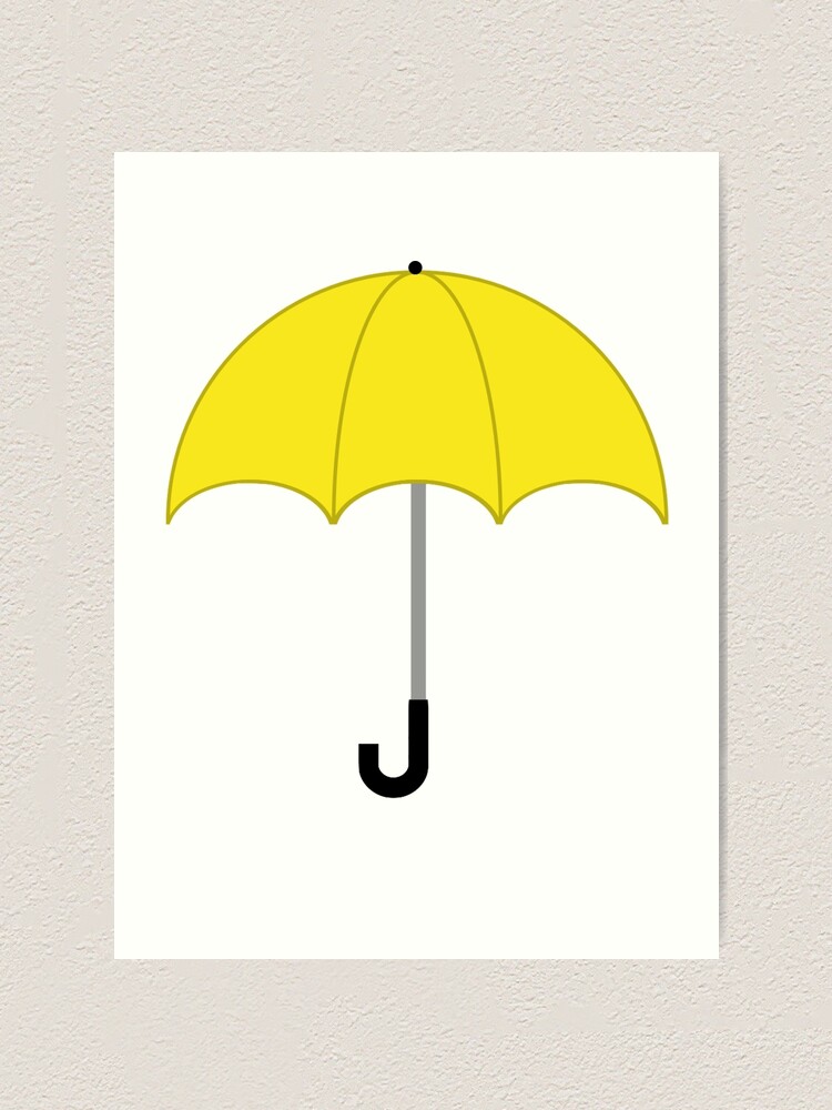 Gelber Regenschirm Kunstdruck Von Joeyblusky Redbubble
