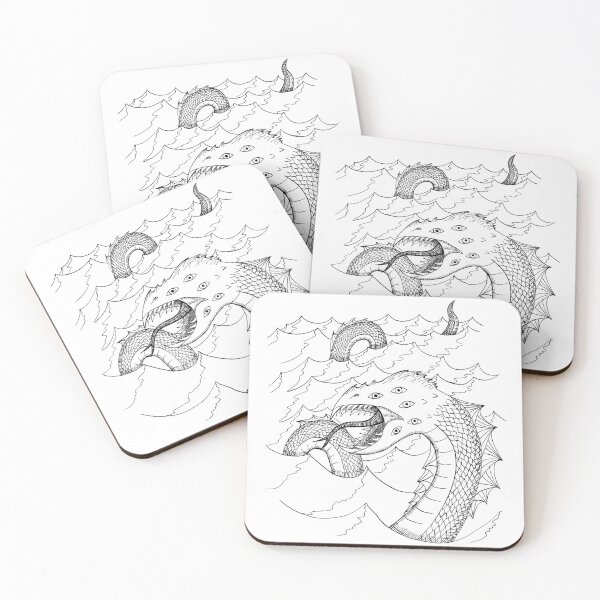 Item preview, Leviathan ink drawing designed and sold by indiVisibl.