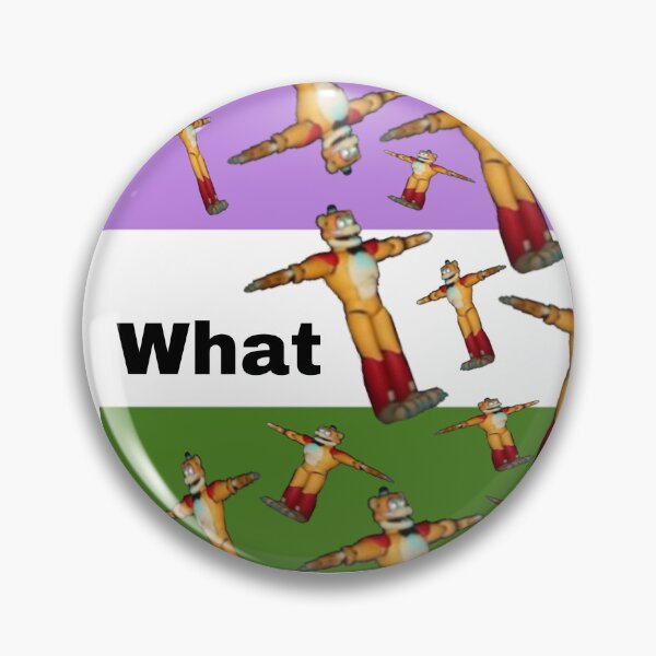 Item preview, Glamrock Freddy Fazbear Genderqueer Pride Flag Meme designed and sold by ghostboixx.
