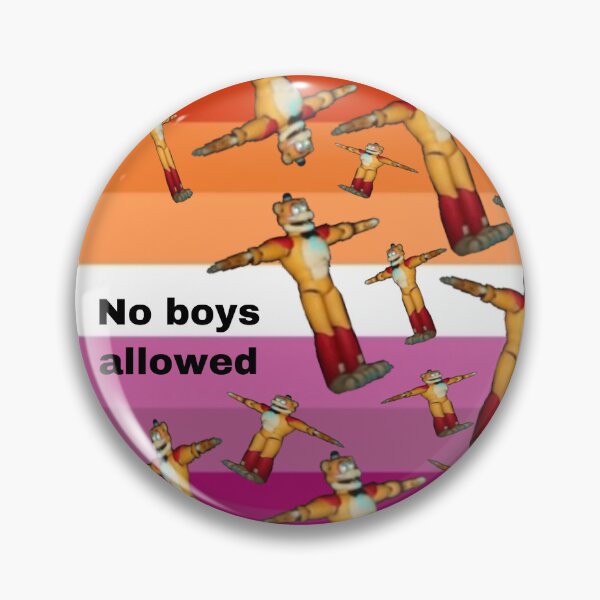 Glamrock Freddy Fazbear Lesbian Pride Meme Pin