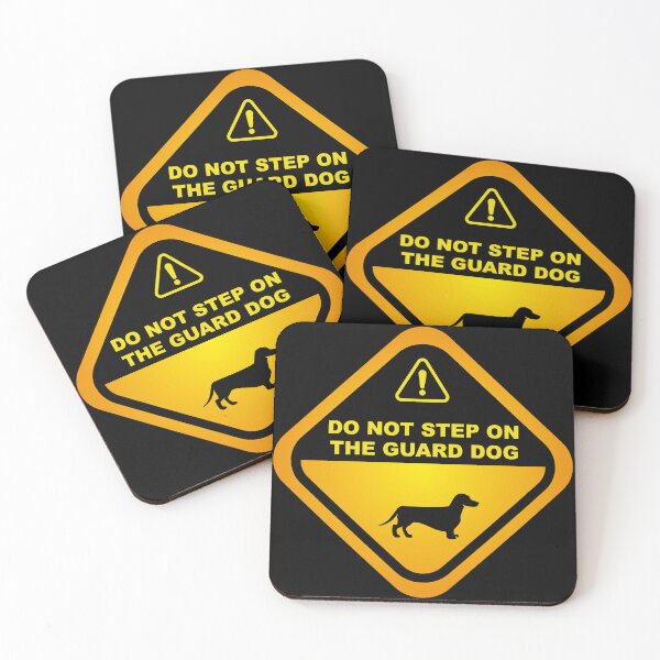 Item preview, Humorous Dachshund  Guard Dog Warning, Dachshund  dog owners lovers, mom dad gift birthday idea graphic design, funny cute, fathers day designed and sold by Raiko-art.
