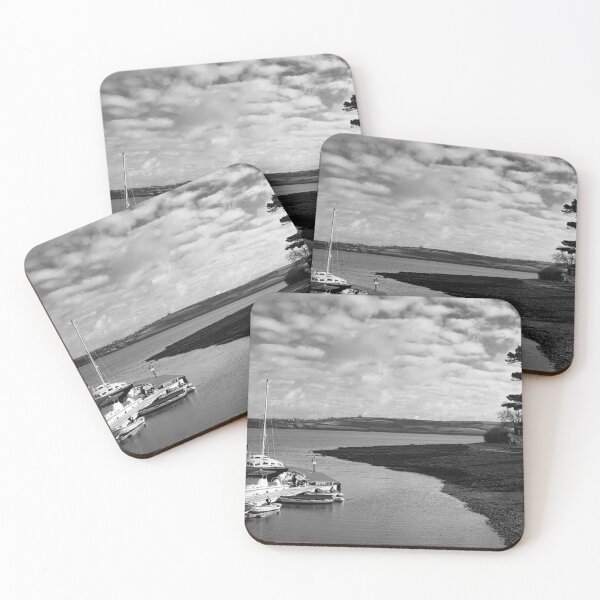 Item preview, Monochrome Looking out from Mylor Harbour down the Fal Estuary designed and sold by Ann Biddlecombe.