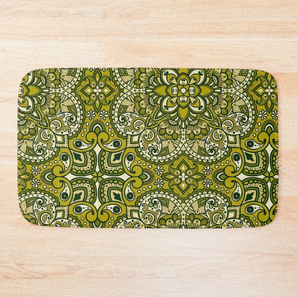 Item preview, Floral Mandala Repeat Pattern - Dirty Gold designed and sold by SemDesigns1.
