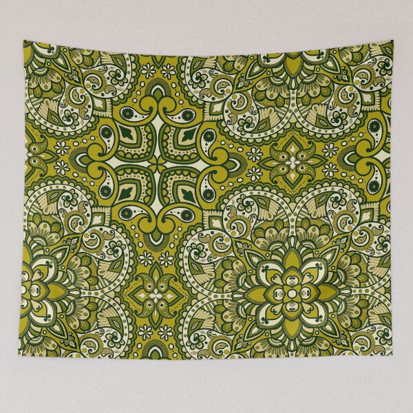 Item preview, Floral Mandala Repeat Pattern - Dirty Gold designed and sold by SemDesigns1.