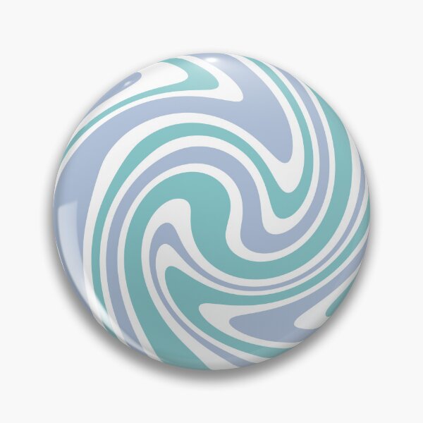 Item preview, Retro 70s Abstract Swirl Blue Wavy Ocean Pattern designed and sold by trajeado14.