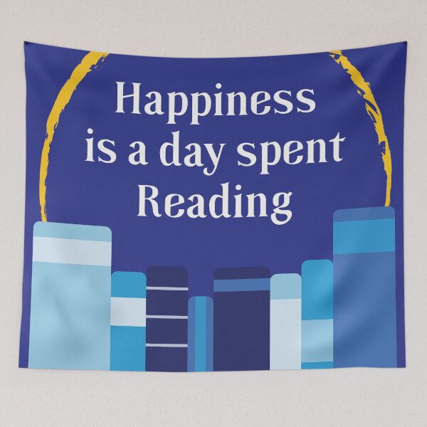 Item preview, Happiness is a Day Spent Reading | Blue | Royal designed and sold by Wintre2.
