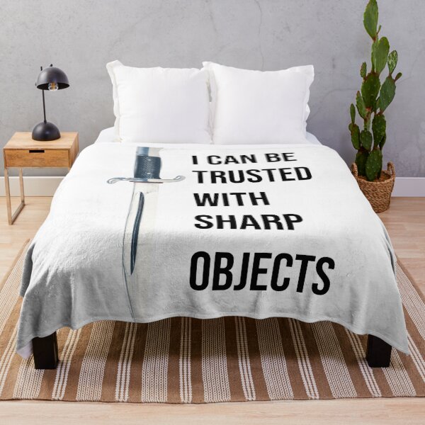 Item preview, i can be trusted with sharp objects  designed and sold by PrintsyGal.