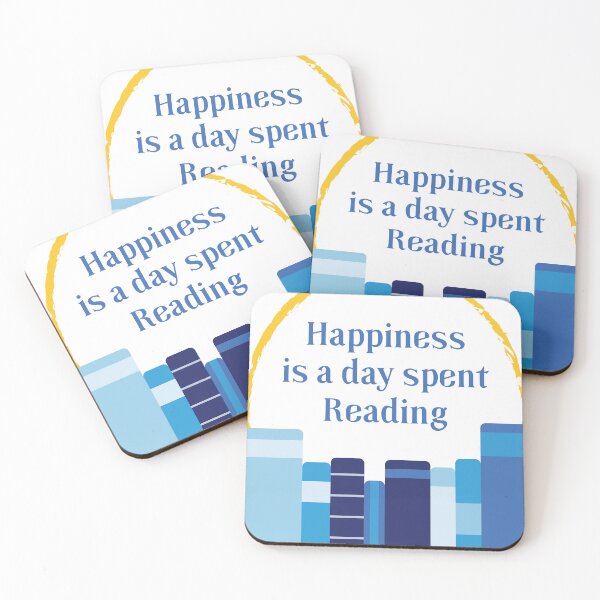Item preview, Happiness is a Day Spent Reading | Blue | White designed and sold by Wintre2.
