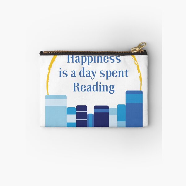 Item preview, Happiness is a Day Spent Reading | Blue | White designed and sold by Wintre2.