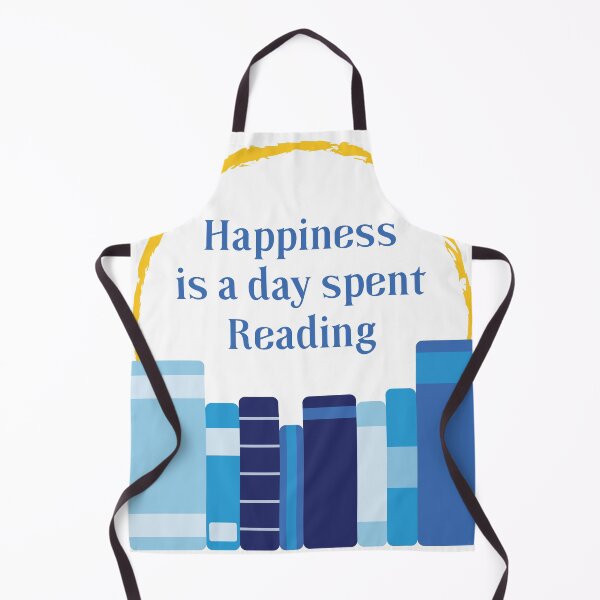 Item preview, Happiness is a Day Spent Reading | Blue | White designed and sold by Wintre2.