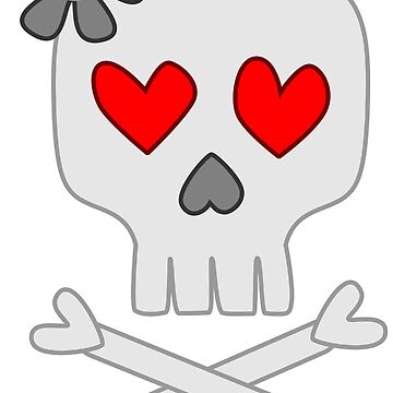 Skull with heart shaped eyes. Valentine's Day greeting card. Skull and pink  hearts. Vector illustration 13715474 Vector Art at Vecteezy