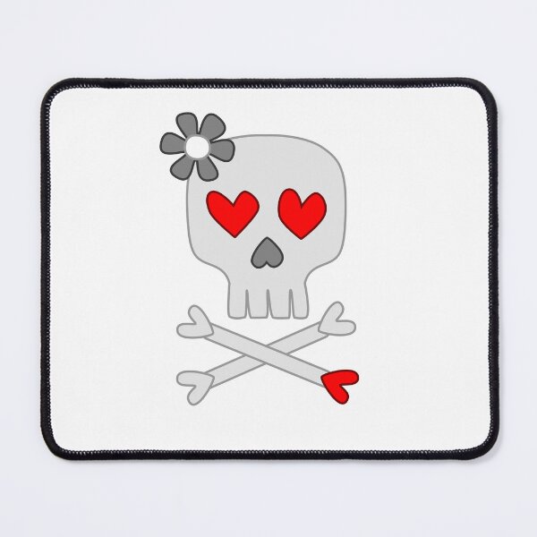 Item preview, skull with heart-shaped eyes designed and sold by Antonina K.