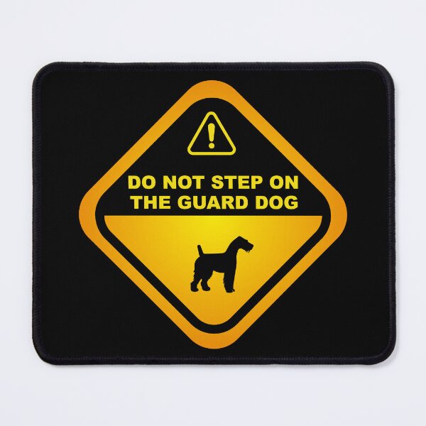 Item preview, Humorous Fox Terrier Guard Dog Warning, Fox Terrier dog owners lovers, mom dad gift birthday idea graphic design, funny cute, fathers day designed and sold by Raiko-art.