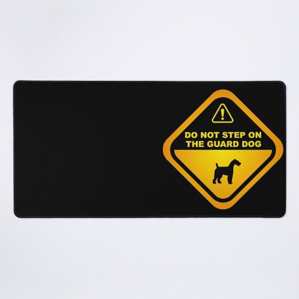 Item preview, Humorous Fox Terrier Guard Dog Warning, Fox Terrier dog owners lovers, mom dad gift birthday idea graphic design, funny cute, fathers day designed and sold by Raiko-art.