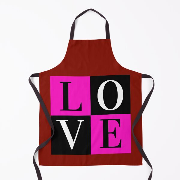 Item preview, Love Chequered Pink and Black Typography Pattern designed and sold by Einstein12345.