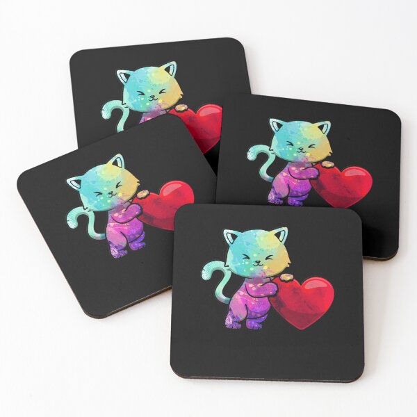Item preview, Cute Cat Gift Colorful Pop Art Kitten Adoption Kitten Lover designed and sold by Lenny Stahl.
