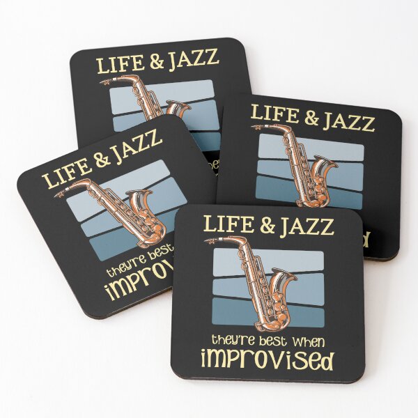 Item preview, Life And Jazz - Jazz Saxophone - Jazz Music Lover Quotes designed and sold by WIZECROW.