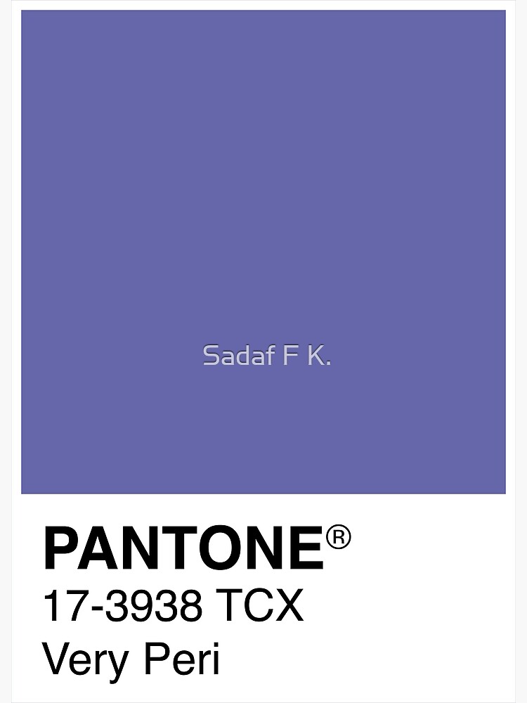 Pantone Very Peri Color of the year 2022 Poster for Sale by Sadaf F K.