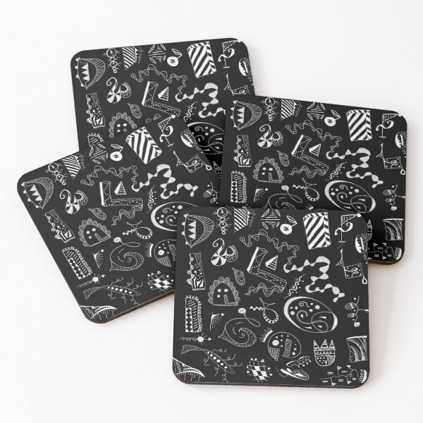 Item preview, Black White Scribble Pattern designed and sold by frochti.