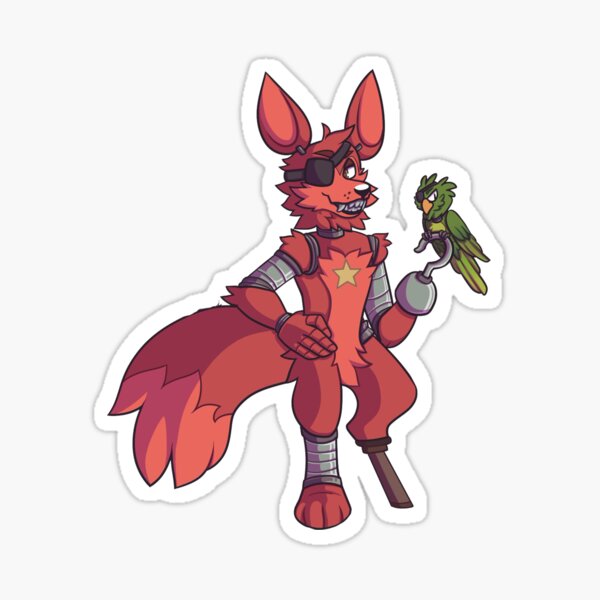 Impression rigide for Sale avec l'œuvre « FNAF Foxy en peluche Sticker » de  l'artiste Nimble-Designs