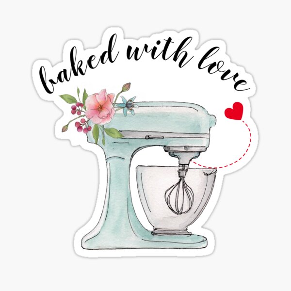 Sticker K4 Pink Kitchen Mixer with Flowers – MY VINYL CUT