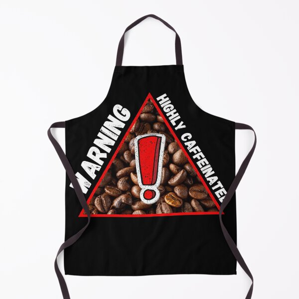 Item preview, Warning Highly Caffeinated Coffee Beans Triangle Warning Sign In Black designed and sold by LuckyKermit.