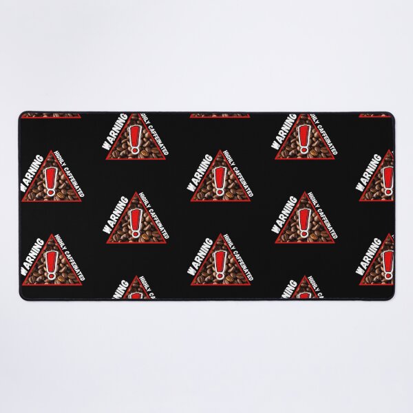 Item preview, Warning Highly Caffeinated Coffee Beans Triangle Warning Sign In Black designed and sold by LuckyKermit.