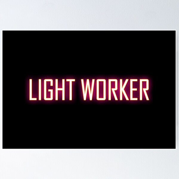 Item preview, Light Worker in Pink Neon - Angelic Quote designed and sold by Bennymp.