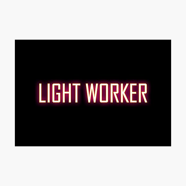 Item preview, Light Worker in Pink Neon - Angelic Quote designed and sold by Bennymp.