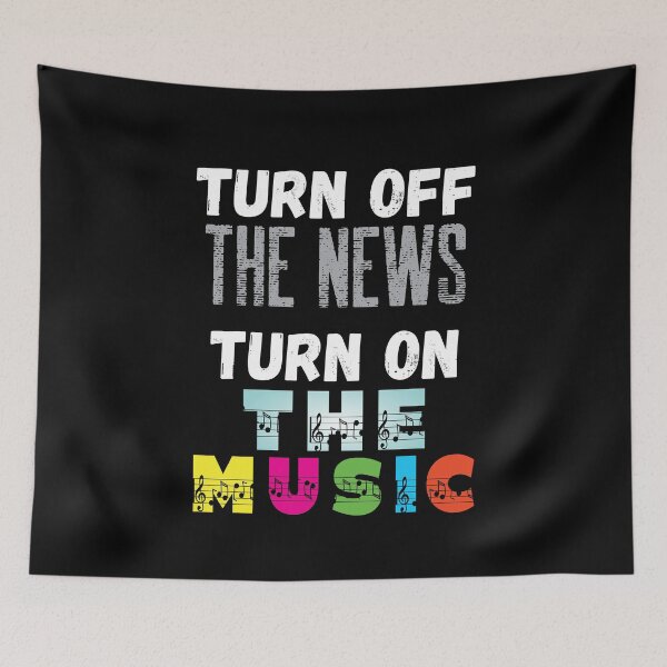 Item preview, Turn Off The News Turn On the Music Cool  designed and sold by ittybittyowl.