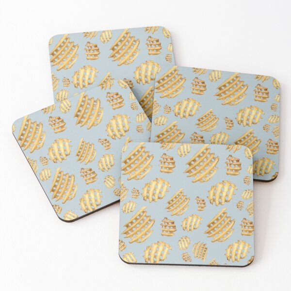 Item preview, Crunchy Waffle Fries Light Blue designed and sold by GRETKA.