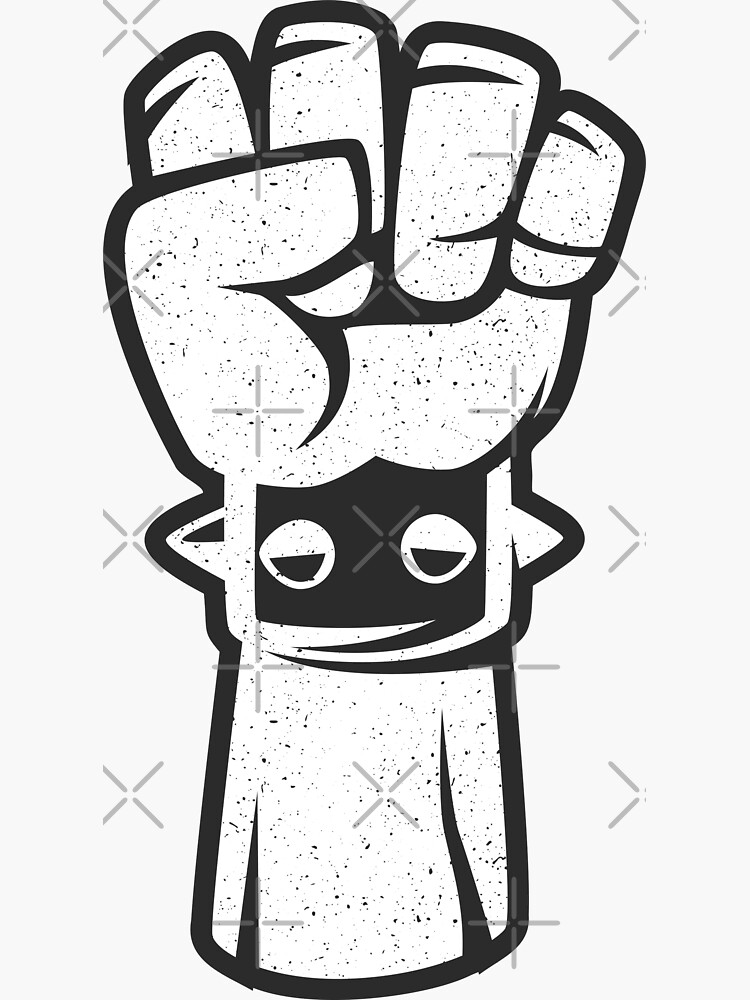 &ldquo;Fist hand gesture. Hand clenched into a fist&rdquo; Sticker by Vector-Vision