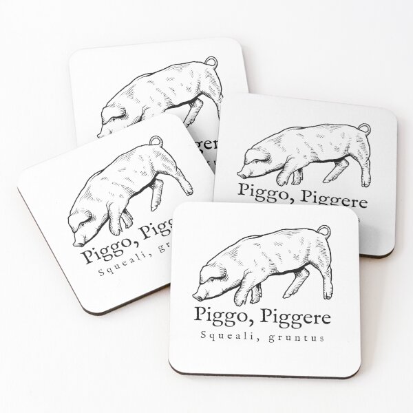 Item preview, Funny Latin Student Piggo Piggere Squeali Gruntus, Old Latin Language Joke designed and sold by IceCreamMuseum.