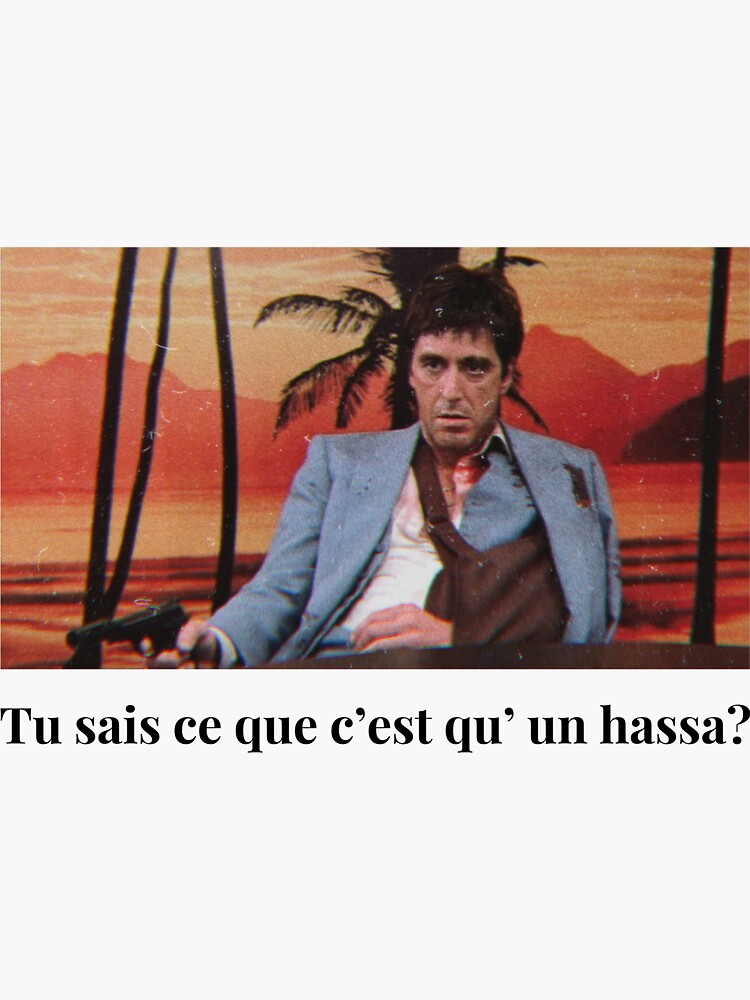 do-you-know-what-a-hassa-is-tony-montana-sticker-for-sale-by