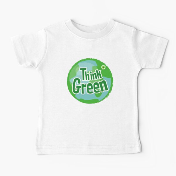 Think Green Awareness 2: cita feliz Camiseta para bebés
