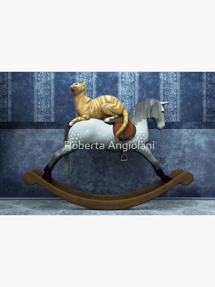cat rocking horse