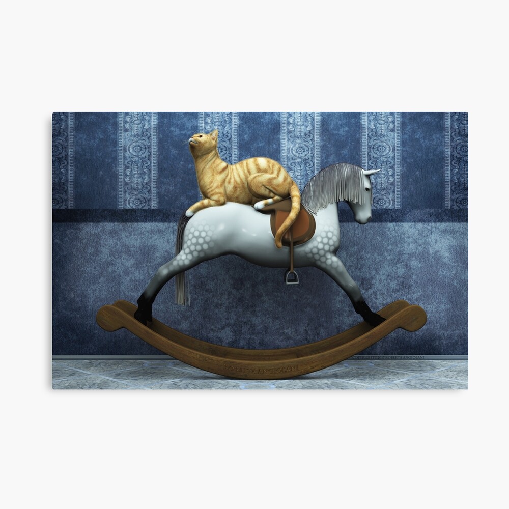 cat rocking horse