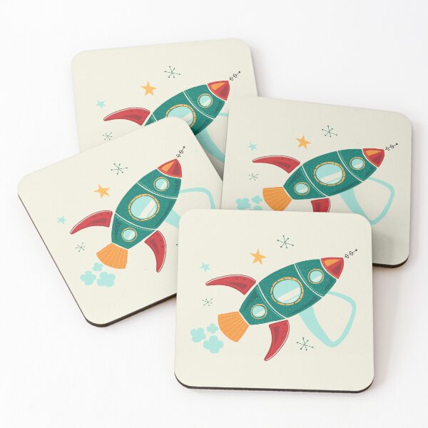Item preview, Rocket Ship Spaceship Space Outer Space Mid Century designed and sold by Heather Rosas.