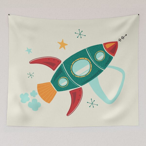 Item preview, Rocket Ship Spaceship Space Outer Space Mid Century designed and sold by Heather Rosas.