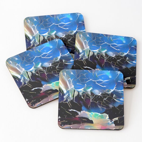 Item preview, Crackle Sea Waves Space Abstract Blue designed and sold by InterpreTees.