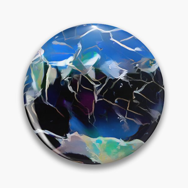 Item preview, Crackle Sea Waves Space Abstract Blue designed and sold by InterpreTees.