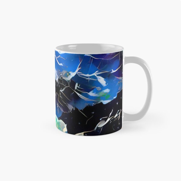 Item preview, Crackle Sea Waves Space Abstract Blue designed and sold by InterpreTees.