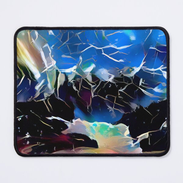 Item preview, Crackle Sea Waves Space Abstract Blue designed and sold by InterpreTees.