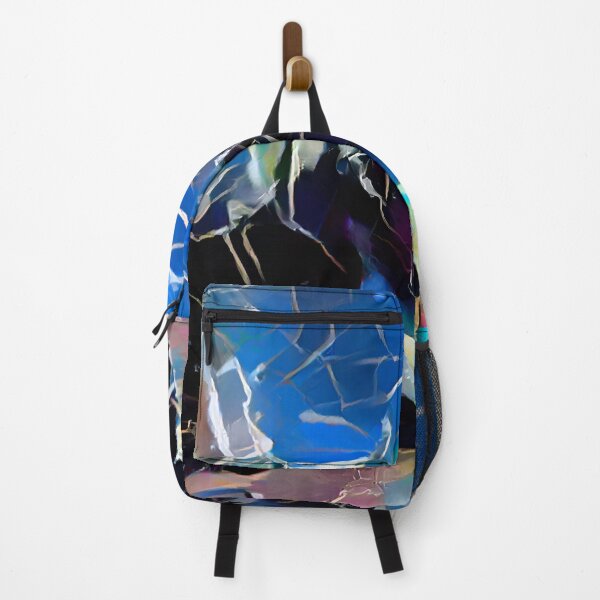 Item preview, Crackle Sea Waves Space Abstract Blue designed and sold by InterpreTees.