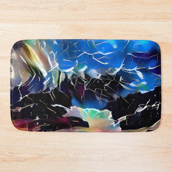 Item preview, Crackle Sea Waves Space Abstract Blue designed and sold by InterpreTees.