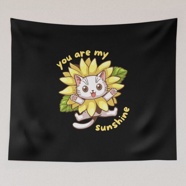 Item preview, You Are My Sunshine Cat Sunflower designed and sold by NerdCulture.