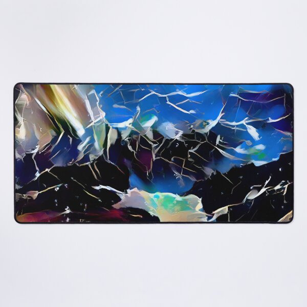 Item preview, Crackle Sea Waves Space Abstract Blue designed and sold by InterpreTees.